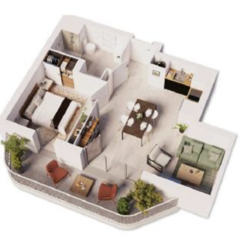 ORLEANS, T2,  41,46 m2 neuf 175 900€ FAI